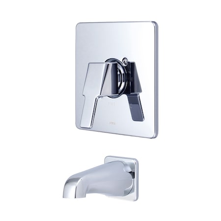 Olympia Faucets Single Handle Tub Trim Set, Wallmount, Polished Chrome T-2391